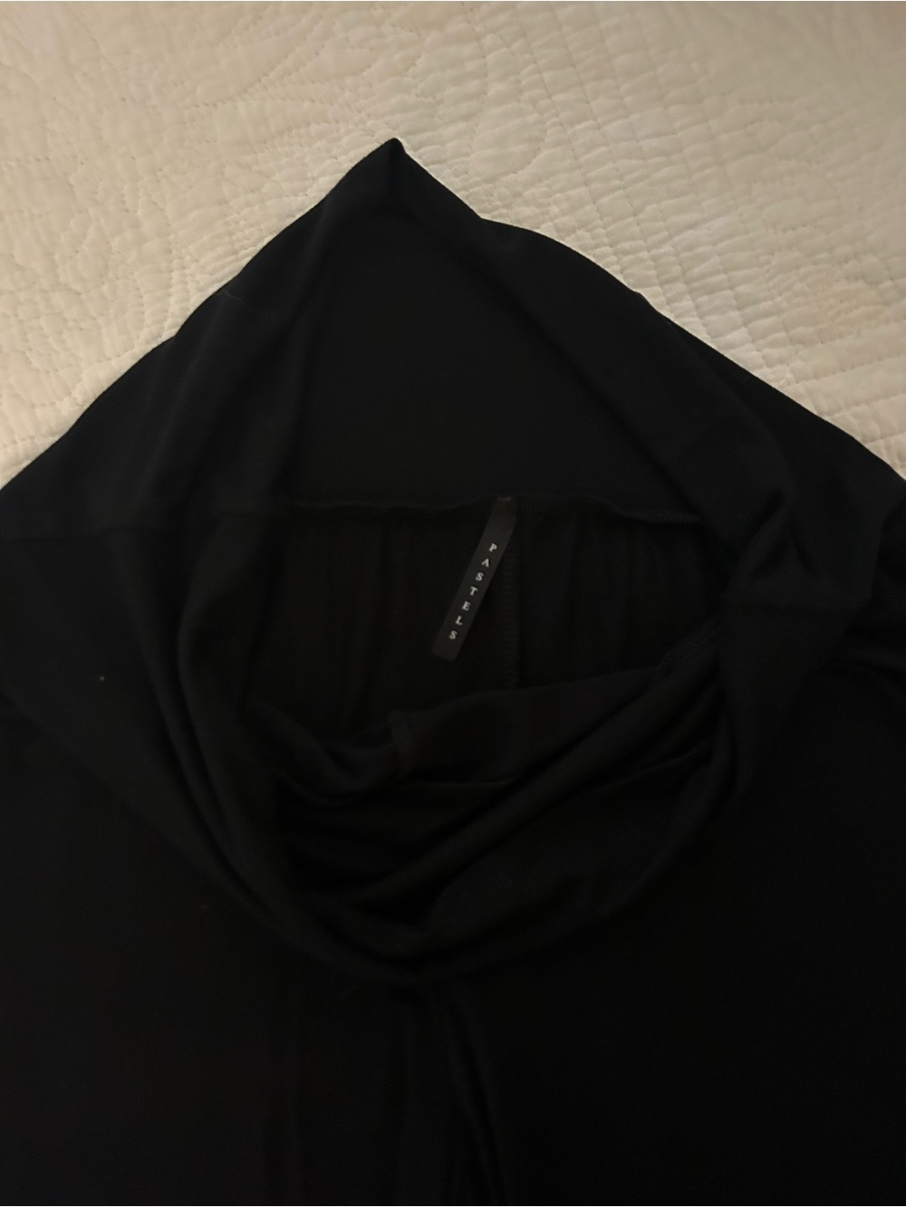 Black Wide Leg Ruffle Hem Pants - Picture 3 of 5